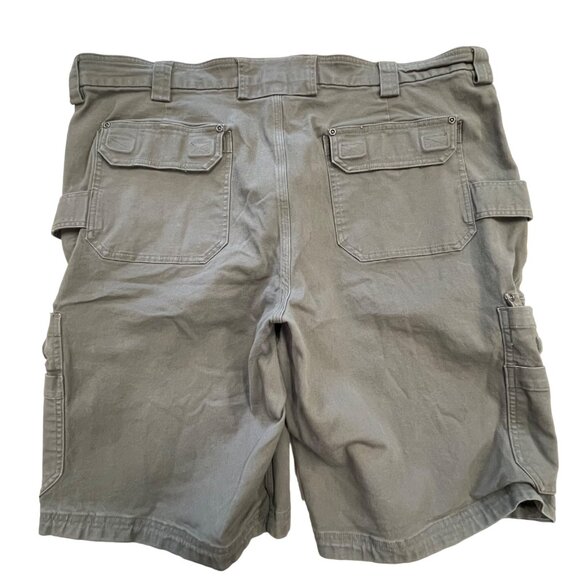 Duluth Trading Co Mens 46 Gray Flex Fire Hose Cargo Shorts Utility Pockets - Picture 2 of 15